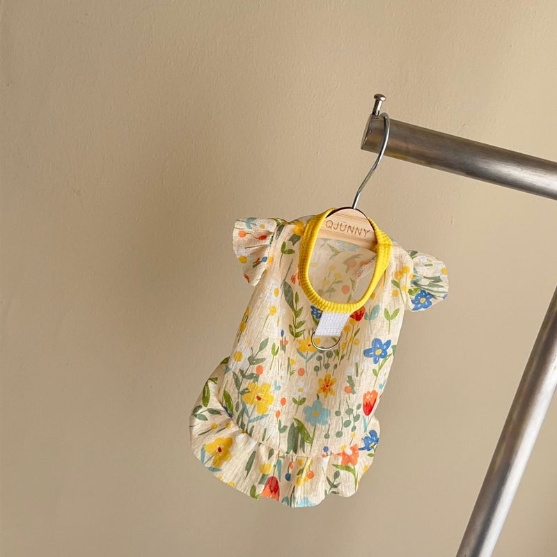 Dog Summer Breathable Dress Big Dog Clothes Cat Teddy Koki Golden Hair Small Medium And Large Dog Skirt - Image 4